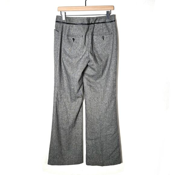 Express gray wool bl boot cut tweed editor business casual dress pants sz 6 B102 - Picture 4 of 4